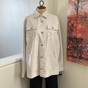 PINKO Piero Jacket White Made in Italy Size 8